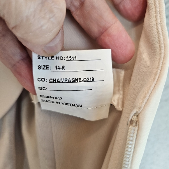 After Six Gown Womens Sz 14R Champagne Lux Chiffon Draped Flowy Romantic **READ* - Picture 12 of 14